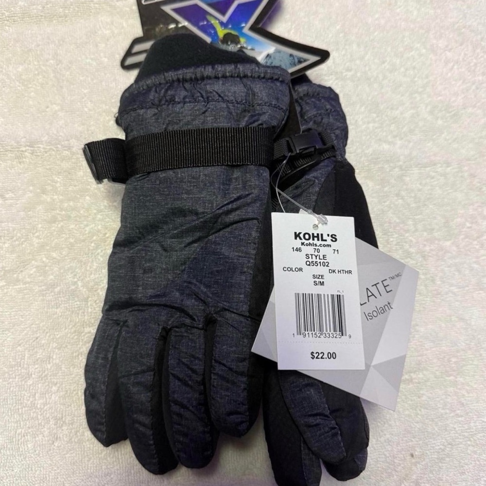 Kohl's Charcoal Kids Winter Gloves